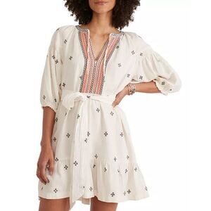 Marine Layer Peyton Mini Dress Size Small Embroidered Belted